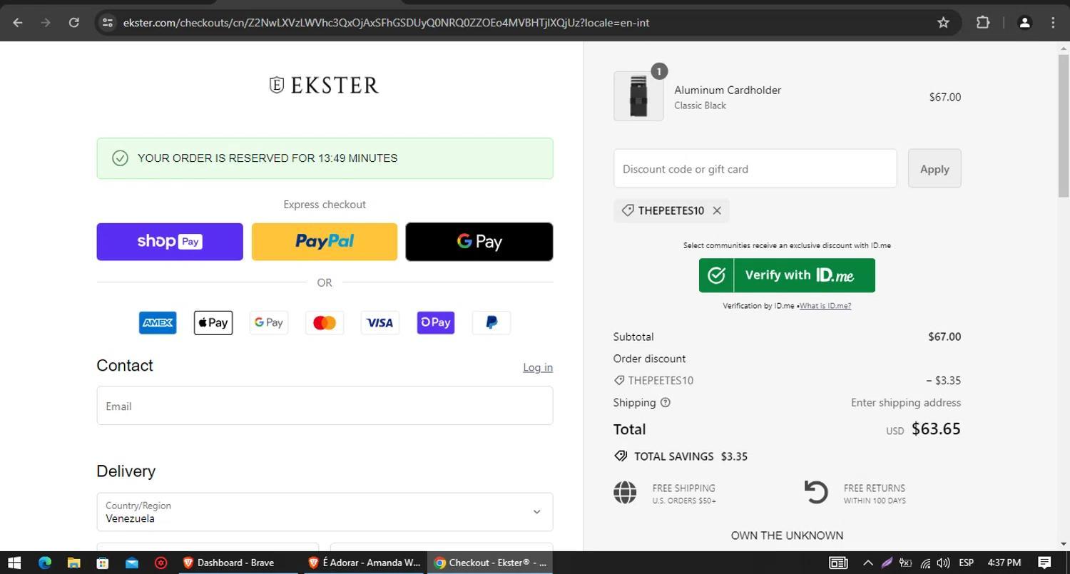 How to apply Ekster coupon code